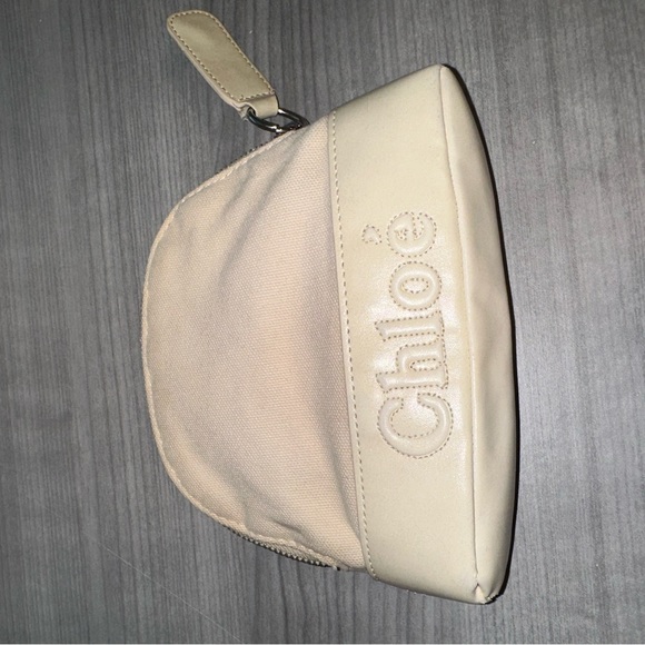 Chloé Linen Canvas Bag / Cosmetic Pouch - Picture 7 of 11